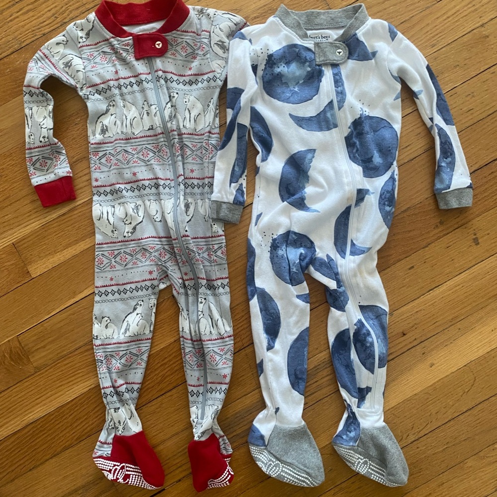 Burt’s bees cotton footie pajamas 12M